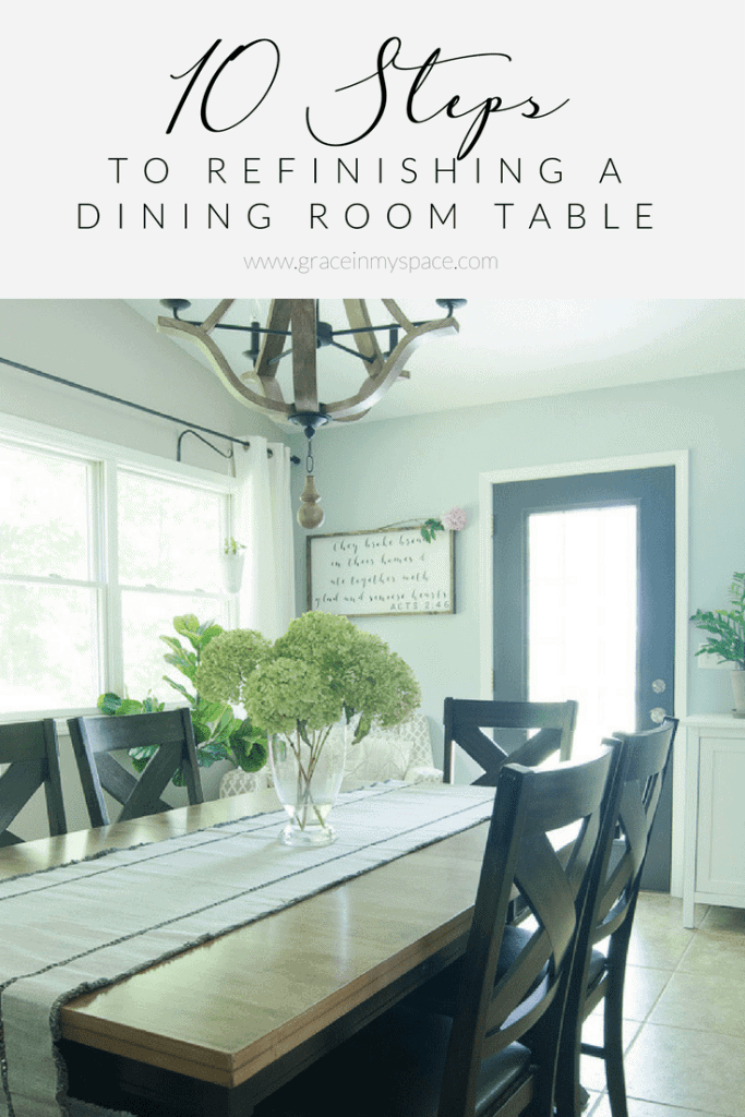 How to Update Your Wood Dining Table - Grace In My Space