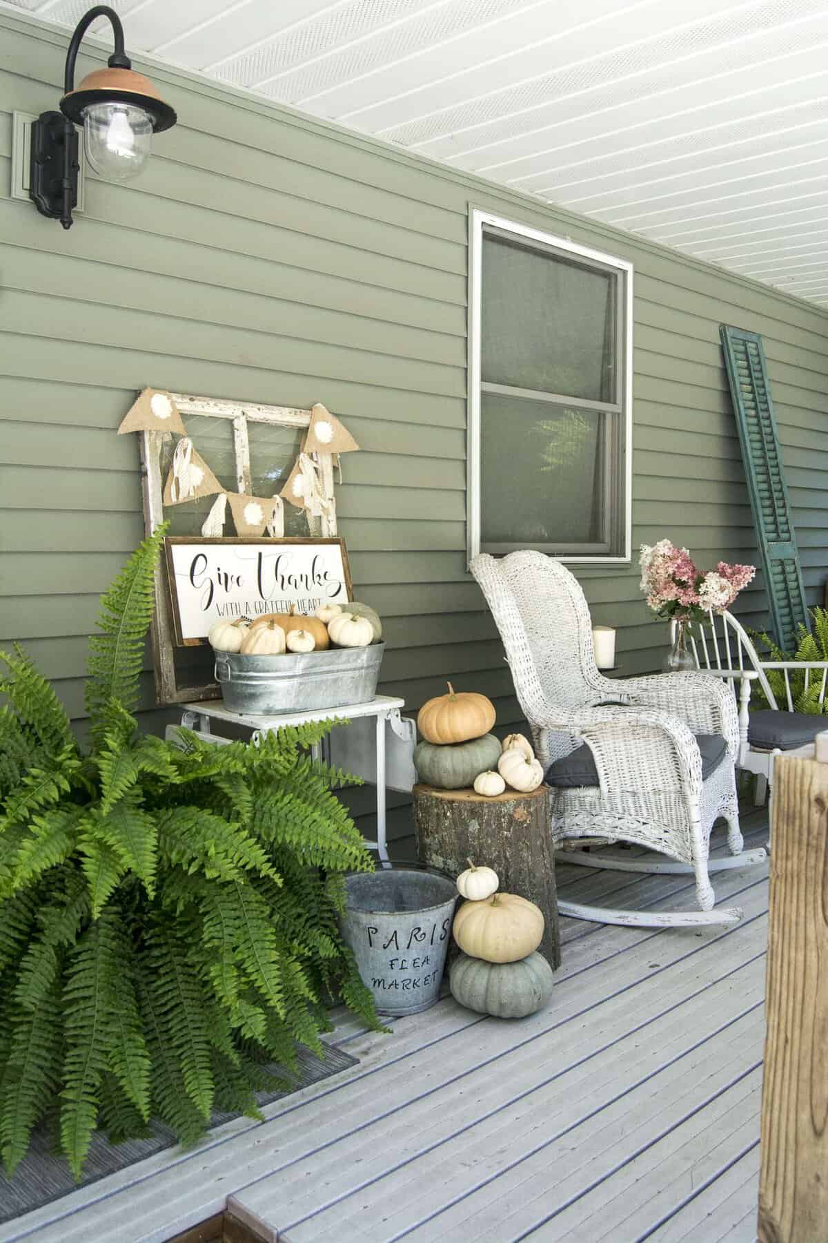 Fall Front Porch Let's Sit Awhile Grace In My Space