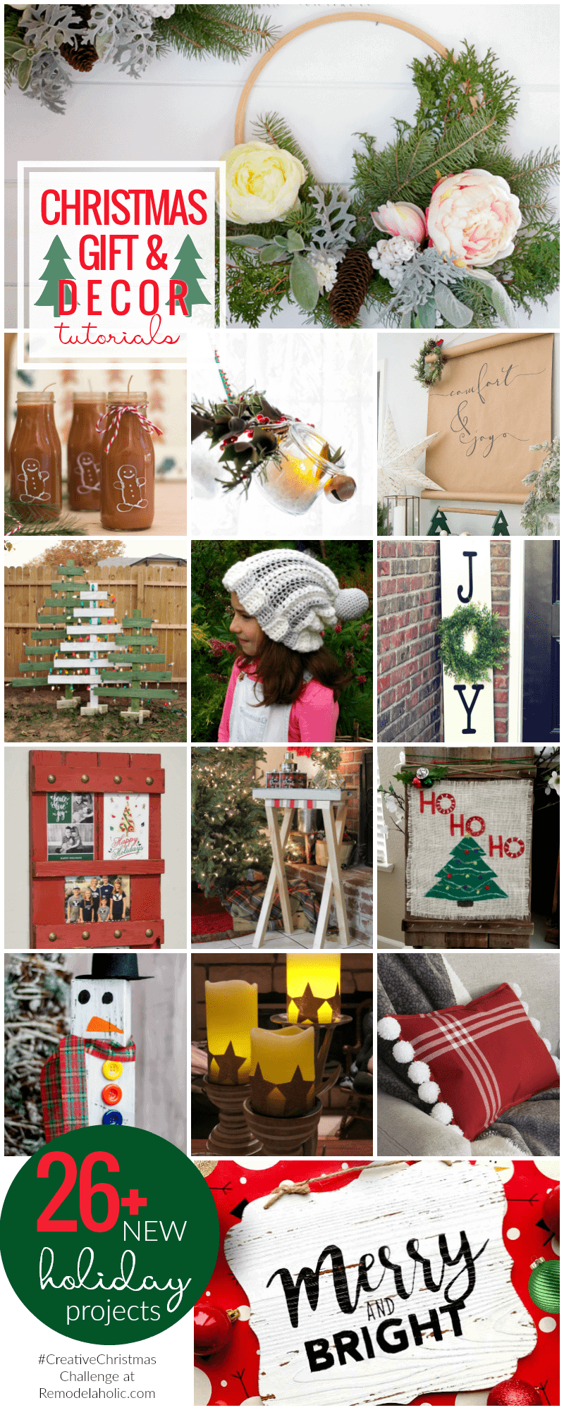 Who's looking for simple Christmas DIY projects? The #CreativeChristmas series on Remodelaholic, where there will be so many project tutorials and ideas, plus the week-long link party for any and all Christmas projects has begun!