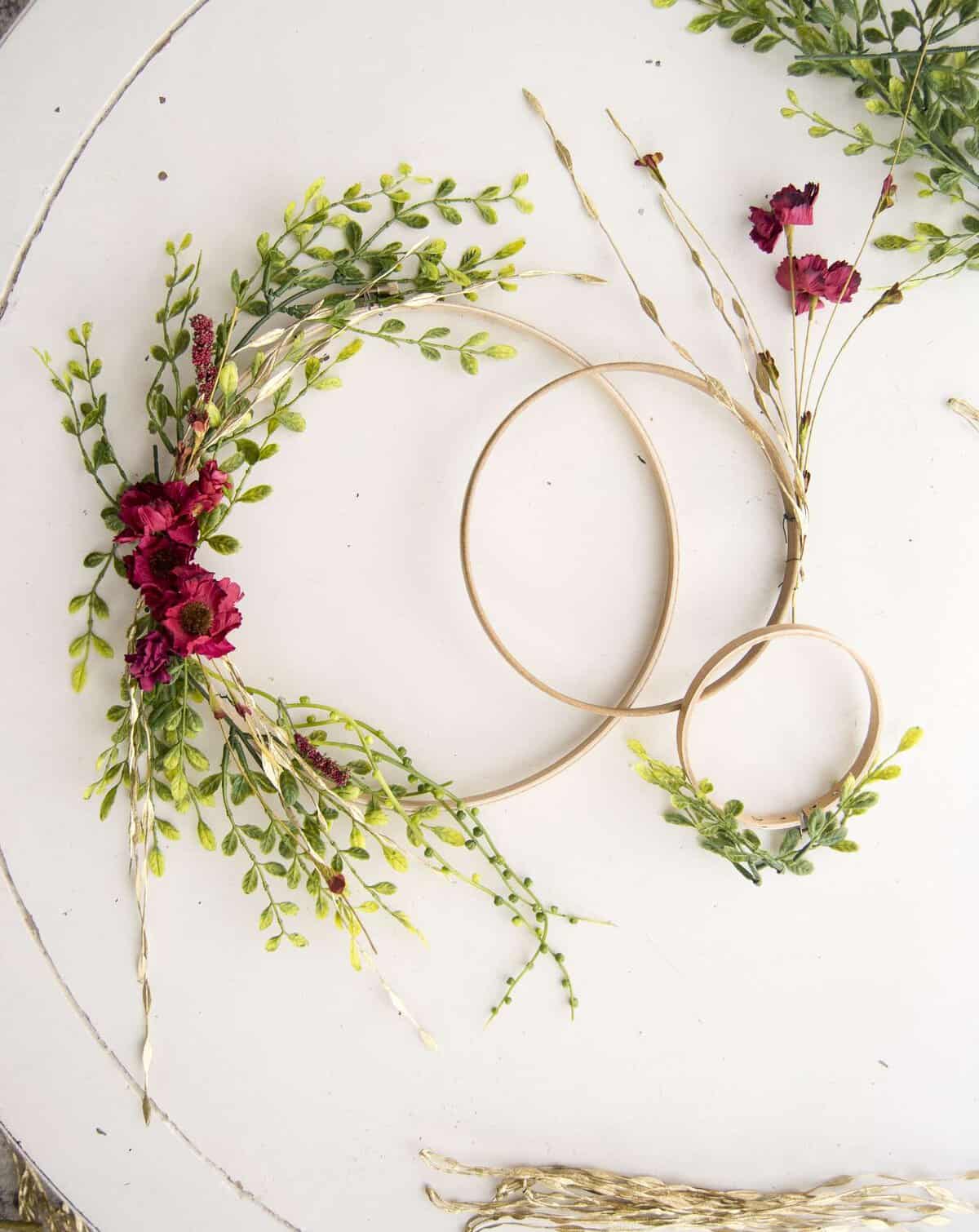 If you're looking for a unique, affordable and simple way to add interest to your home then make sure to try out my easy DIY hoop wreaths tutorial!