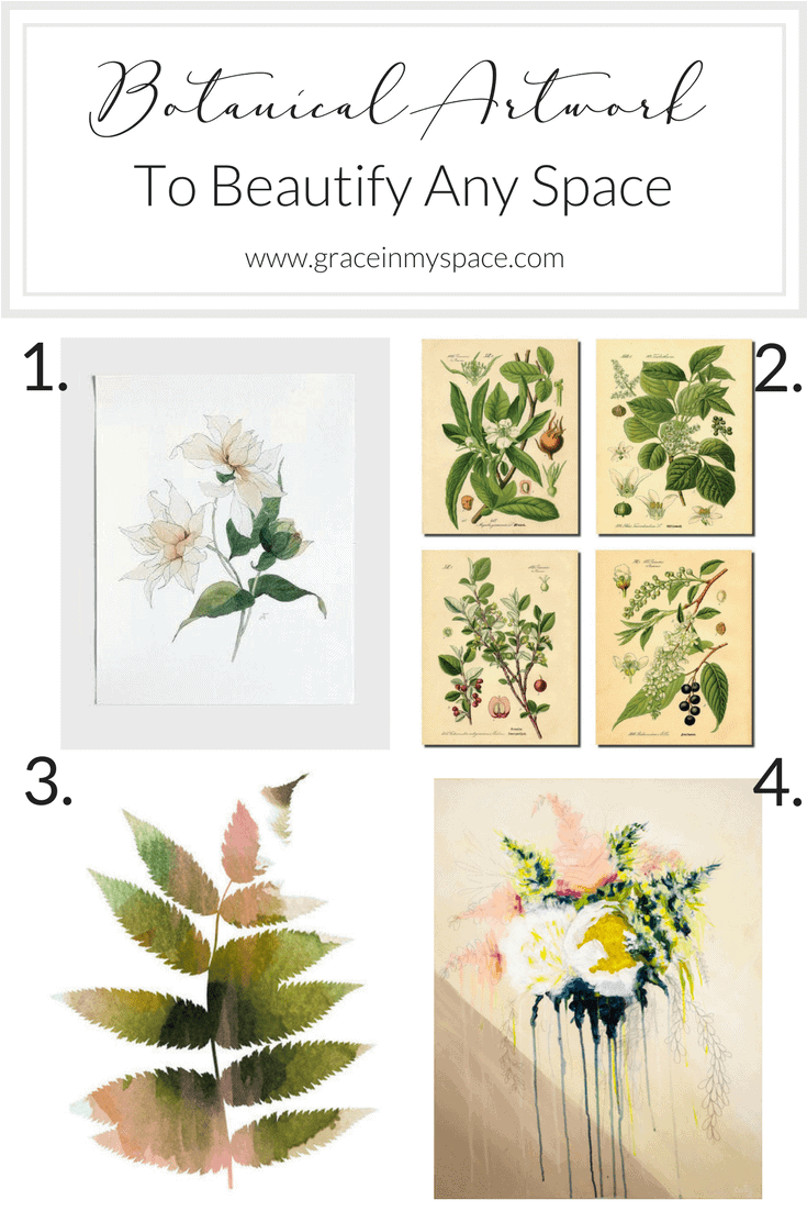 Botanical Artwork to Beautify Any Space and Add a Touch of Spring to Your Kitchen Decor | www.graceinmyspace.com