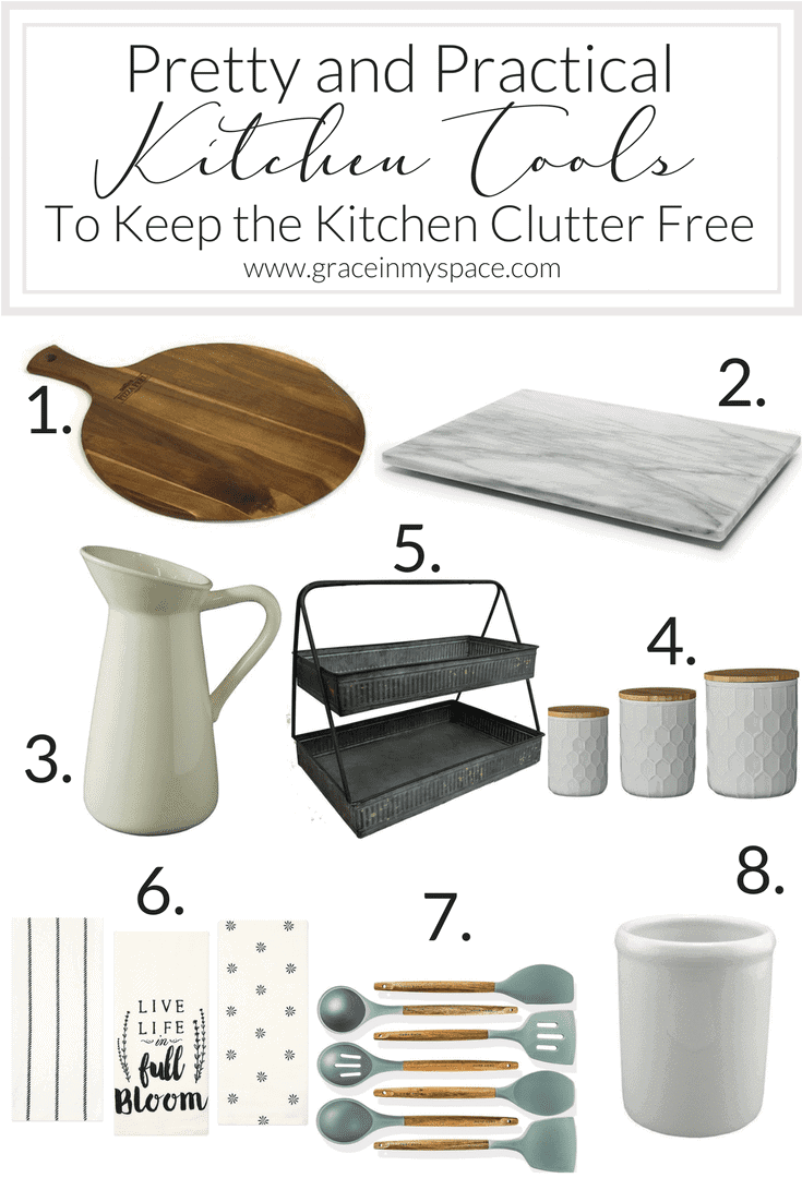 Pretty and Practical Kitchen Tools to Keep the Kitchen Clutter Free in Your Spring Kitchen Decor | www.graceinmyspace.com