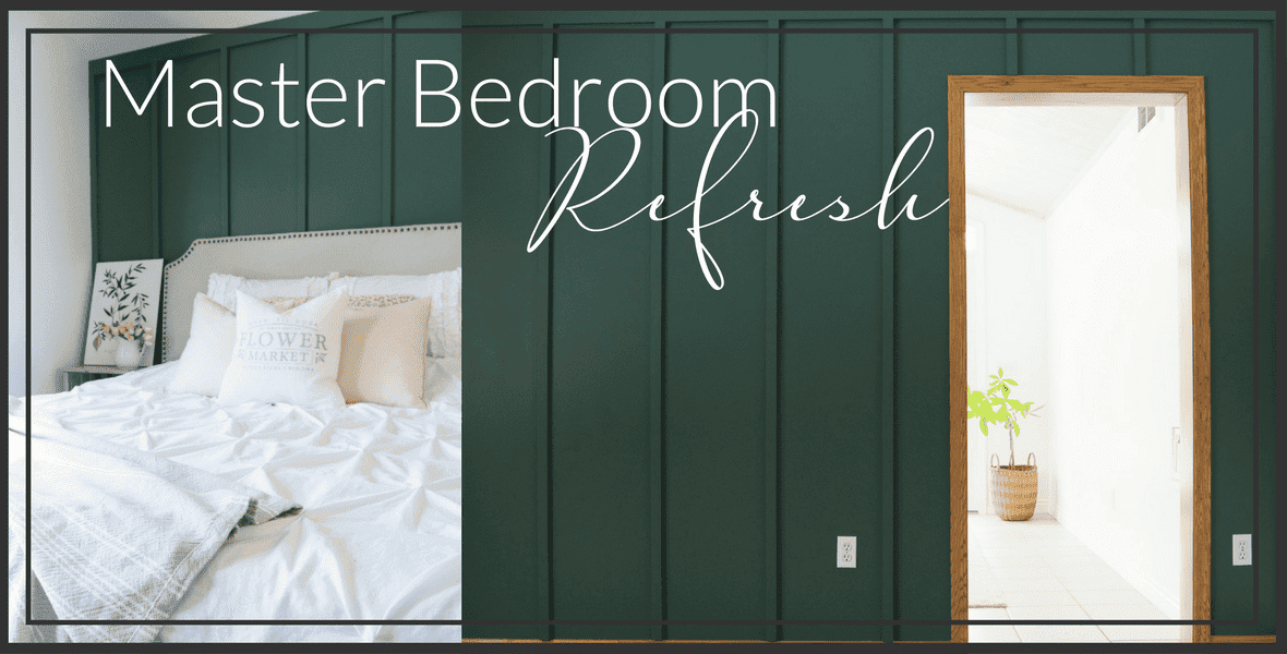 Modern Farmhouse Bedroom Accent Wall Master Bedroom Makeover Grace In My Space