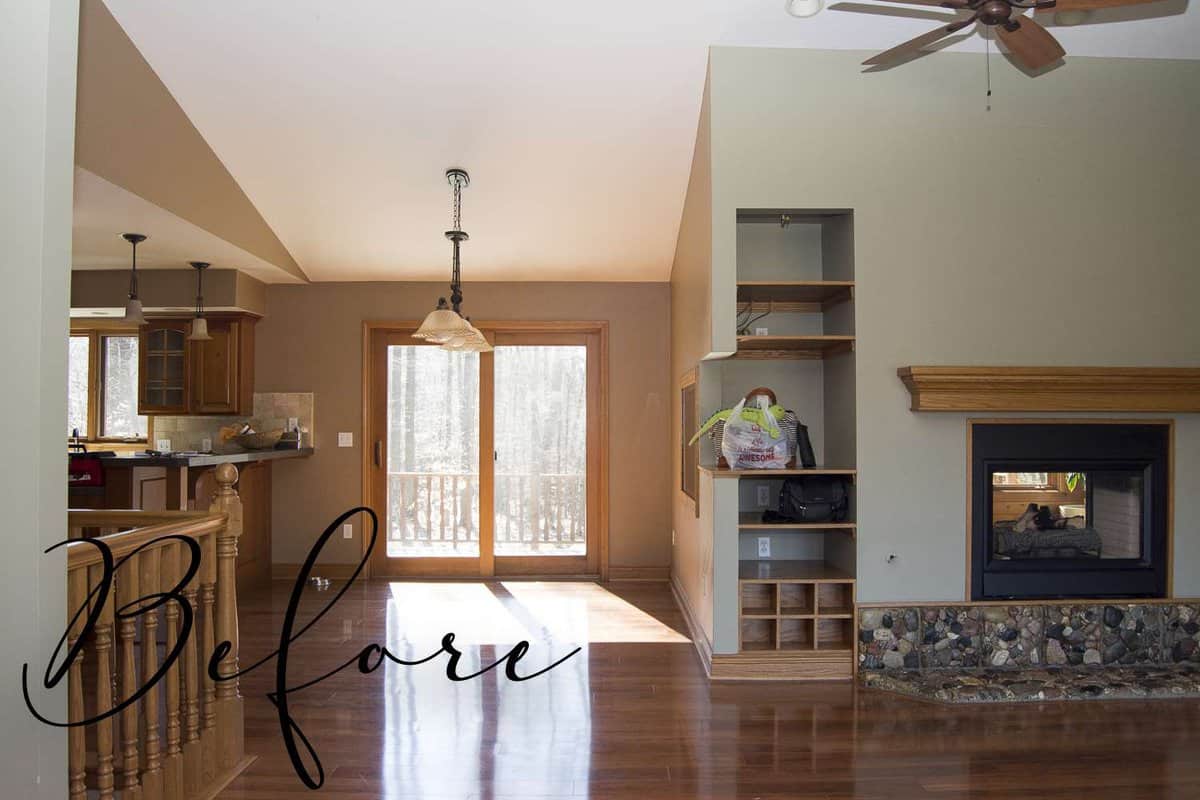 Dining room remodel before and after. How we converted a former indoor spa room to a functional dining space for our family.