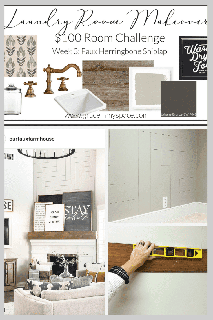 Do you love the look of shiplap but don't want to commit to a large project? Read more for my simple, 1 day DIY shiplap tutorial in a herringbone pattern!
