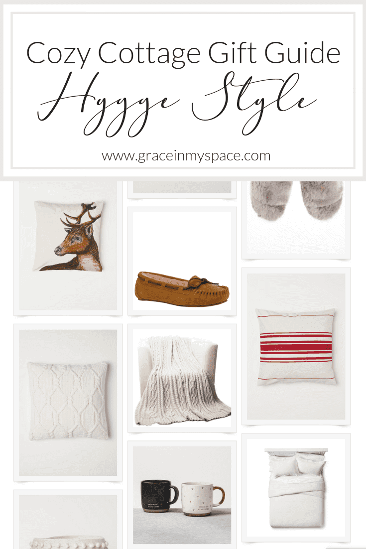 Do you love the cozy cottage home decor style? Today I have a hygge decor gift guide on the blog for all of you cozy loving friends. #hyggedecor #giftideas #cozyhome