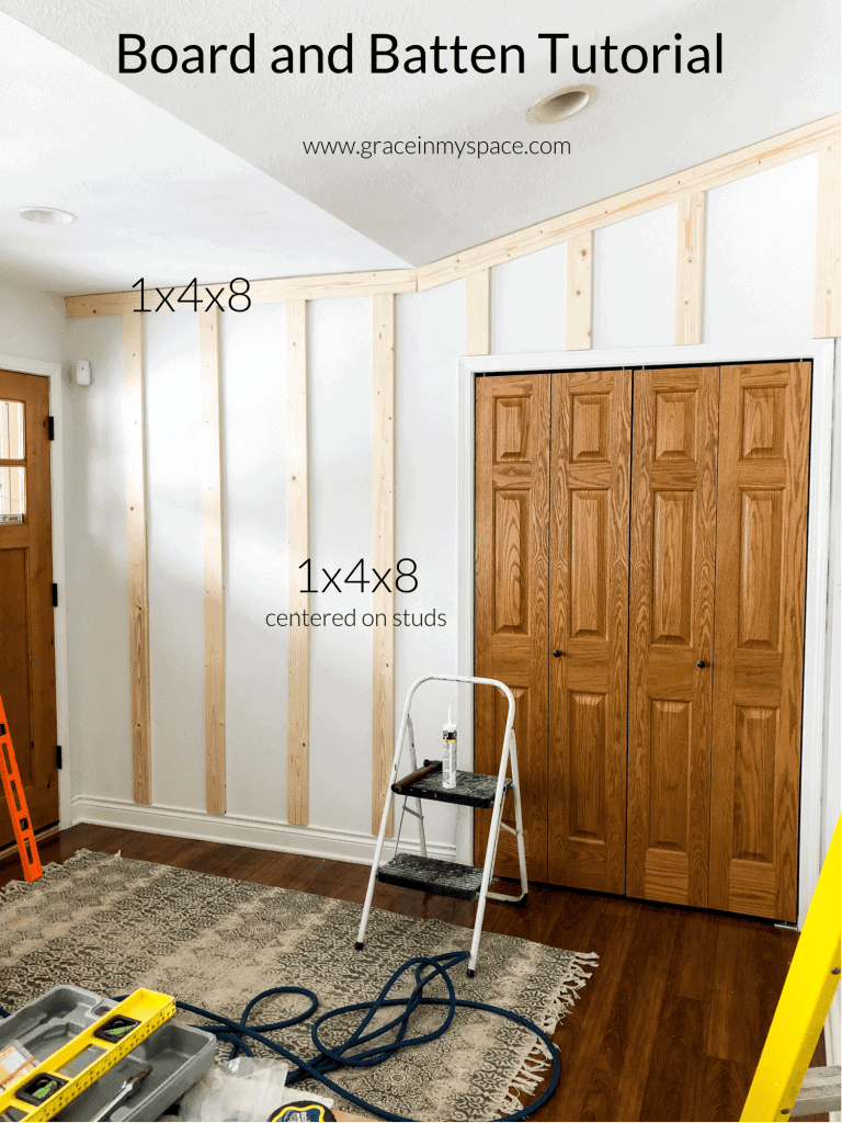 How to Install Board and Batten As an Accent Wall - Grace In My Space