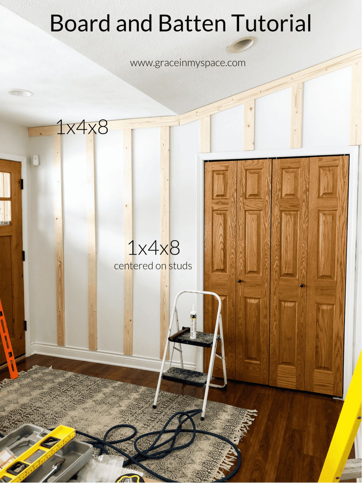 How To Install Board And Batten As An Accent Wall Grace In My Space