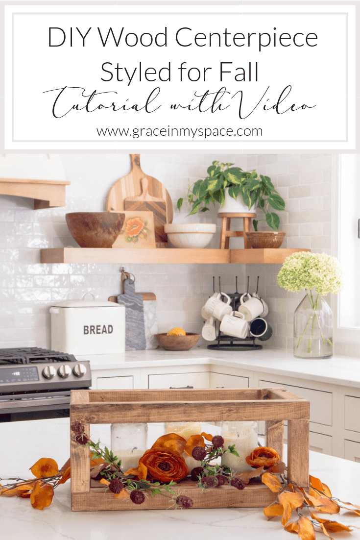 Small wood projects are a great way to decorate your home affordably! Use this tutorial, with video, to learn how to make a DIY wood centerpiece!