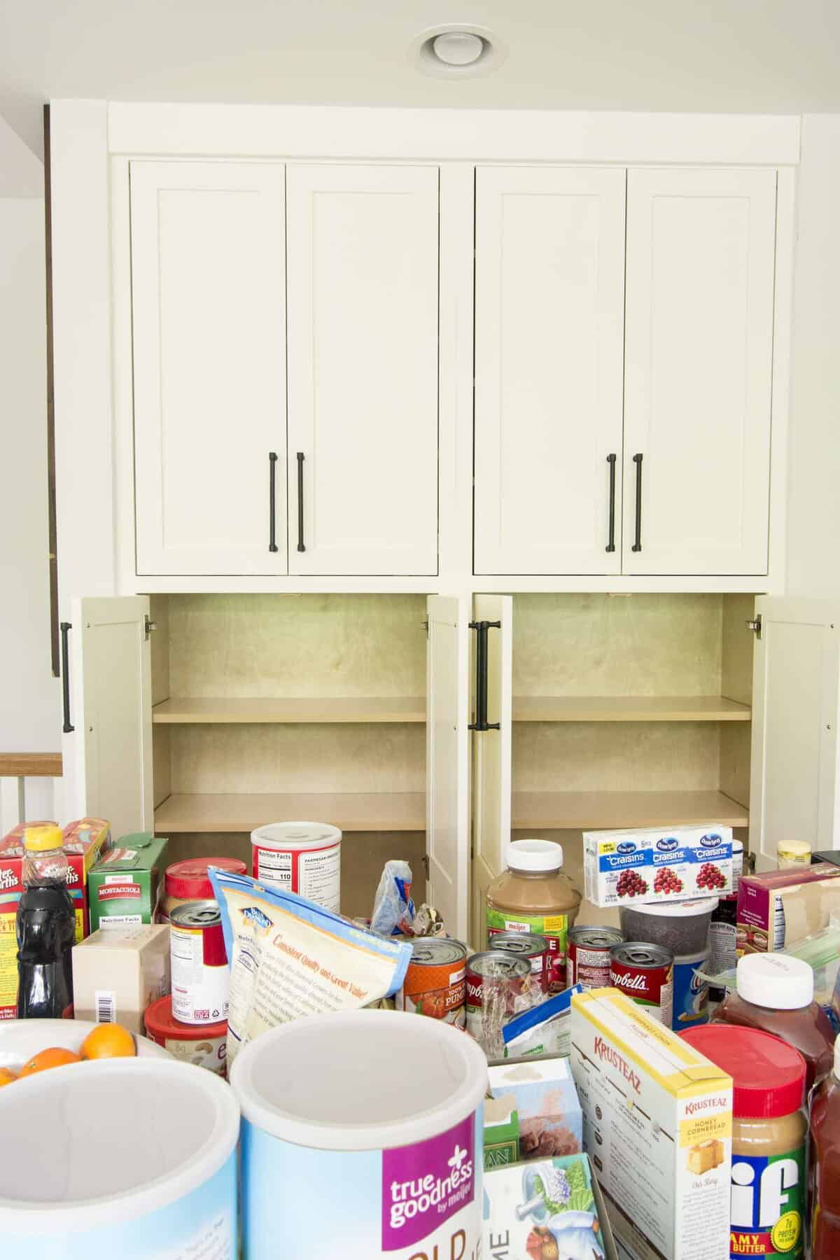 Empty kitchen pantry 