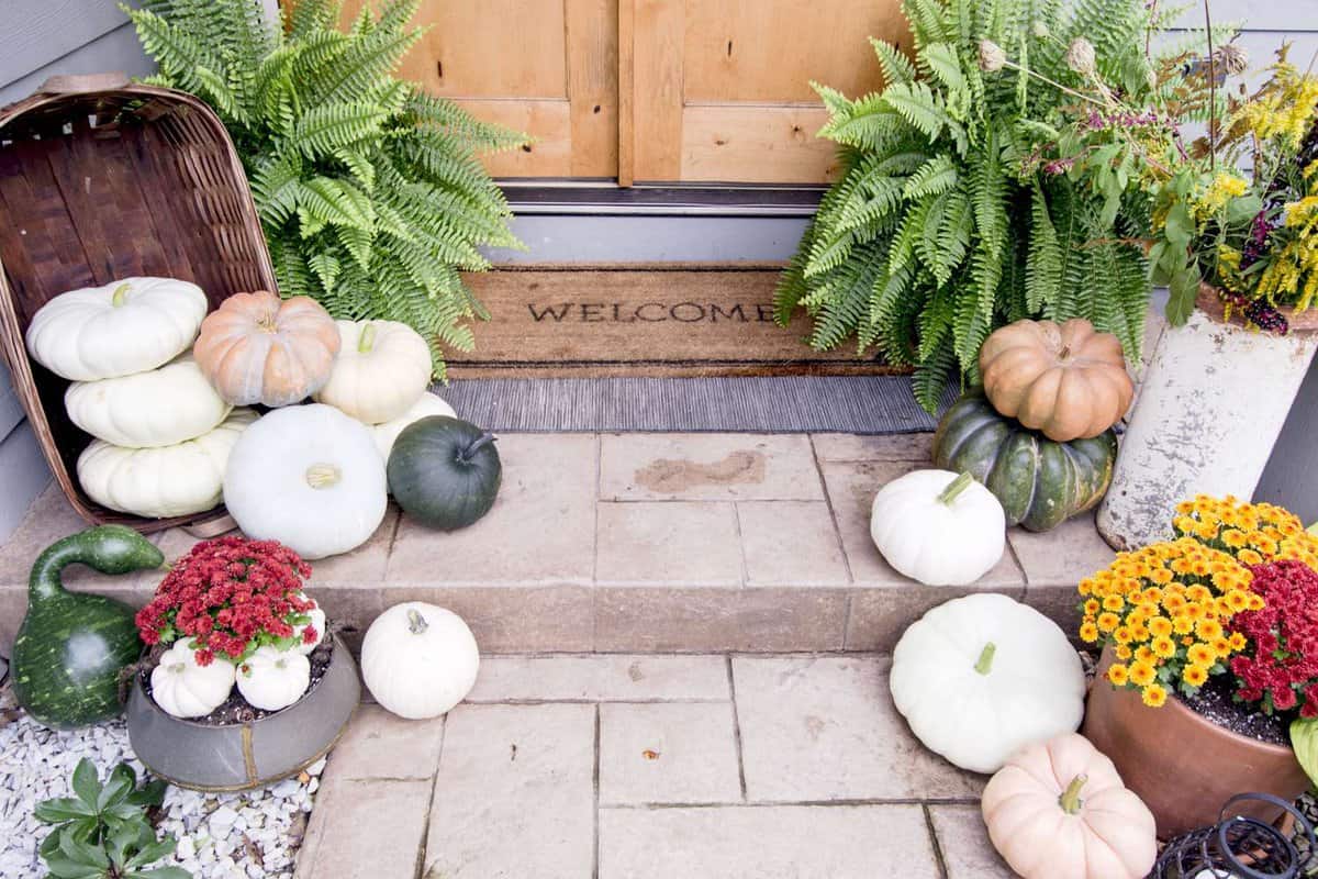 Seasonal front door decor is the simplest way to welcome guests to your home. Learn 3 tips for how to effortlessly style your front door decor for fall.
