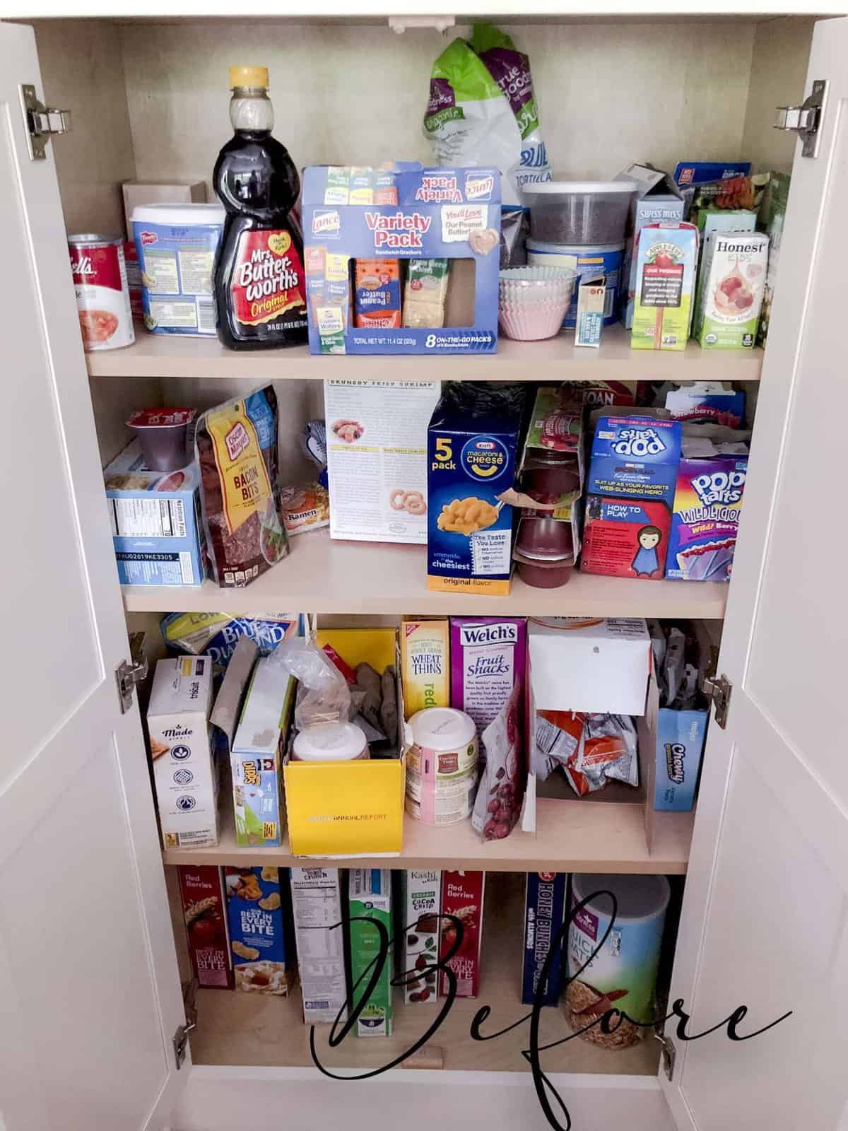 Disorganized Kitchen Pantry