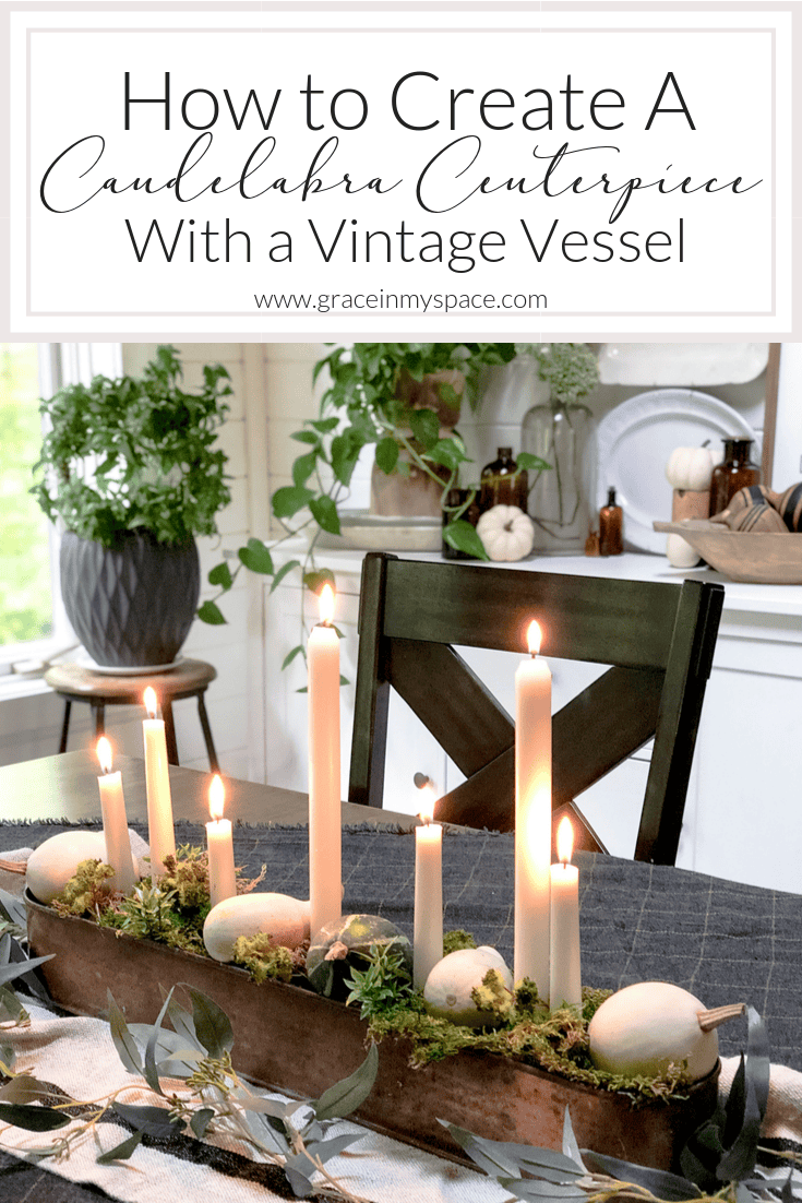 Are you looking for a beautiful, elegant and cozy candle centerpiece idea? Try creating your own DIY candelabra with this simple tutorial, with video!