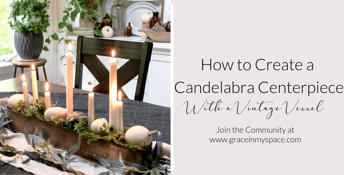 Are you looking for a beautiful, elegant and cozy candle centerpiece idea? Try creating your own DIY candelabra with this simple tutorial, with video!