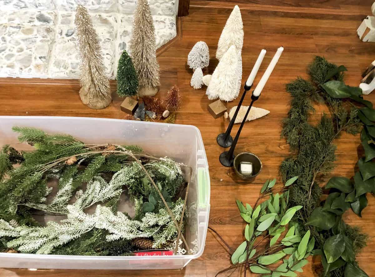 Winter greens for Christmas storage.