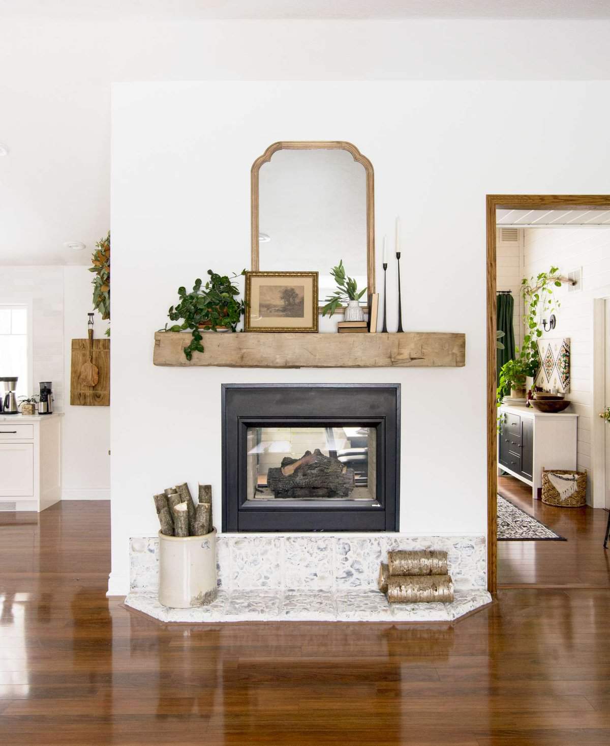 Styling A Rustic Barn Beam Mantel With Modern Farmhouse Mantel Decor -  Grace In My Space