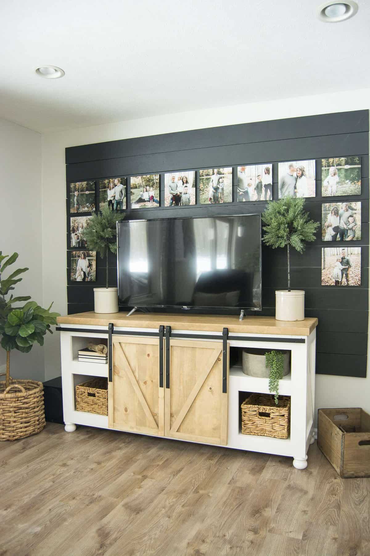 Media console storage ideas.