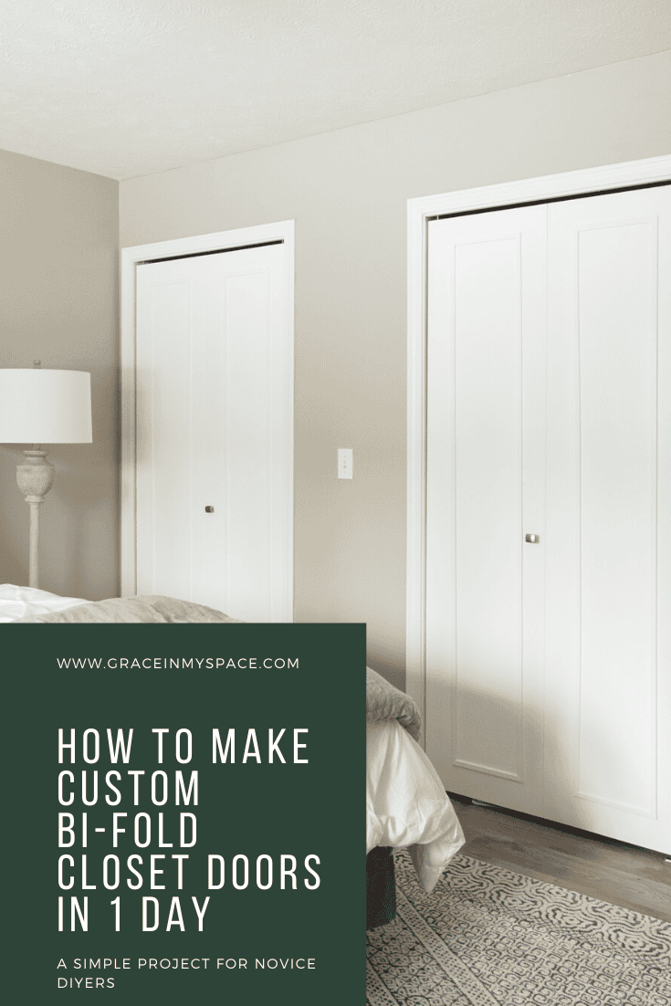 Do you have plain, flat panel bi-fold closet doors you want to update? Learn how to make custom bifold closet doors with this simple tutorial.