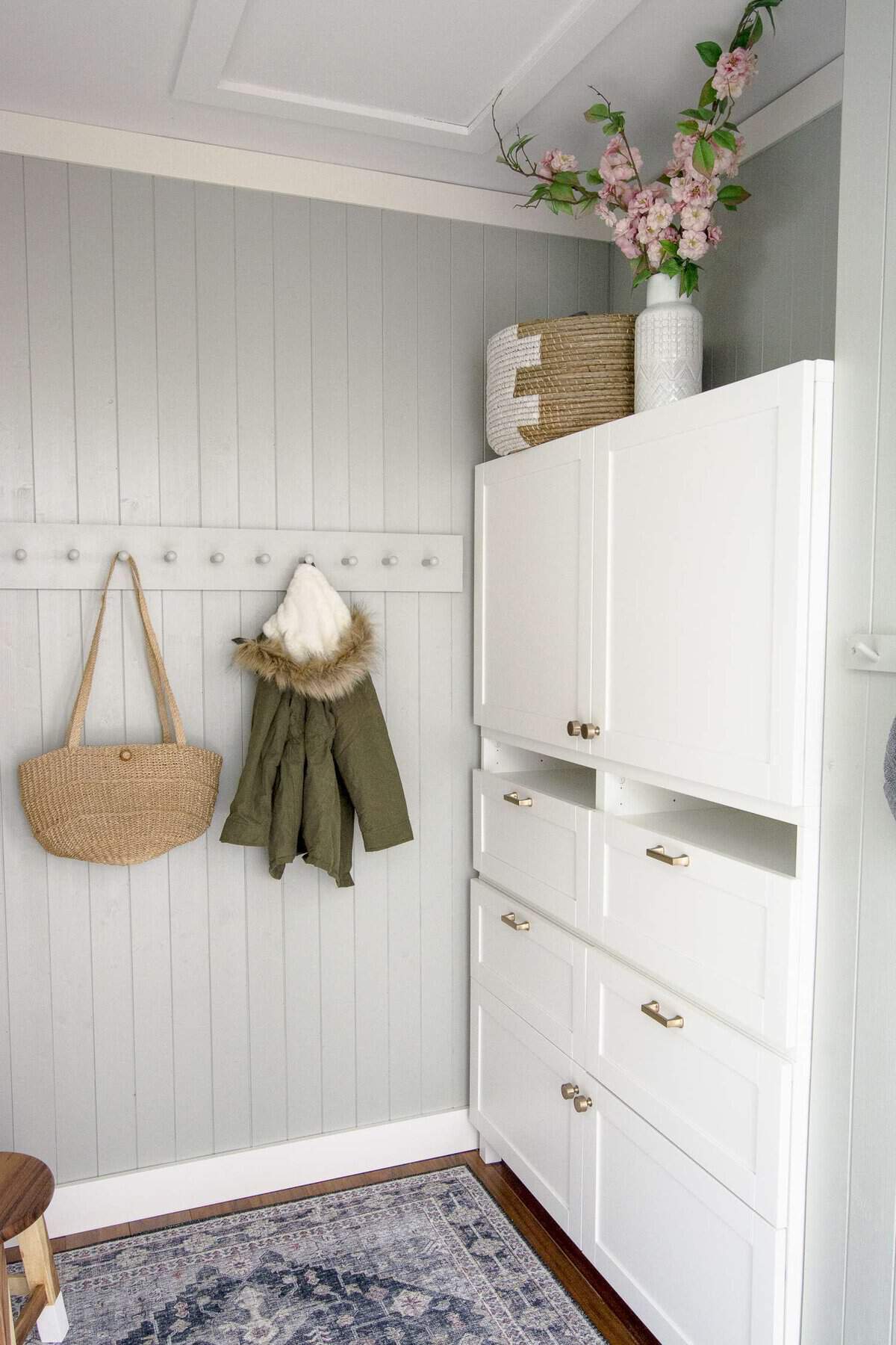 Custom mudroom built-in hack.