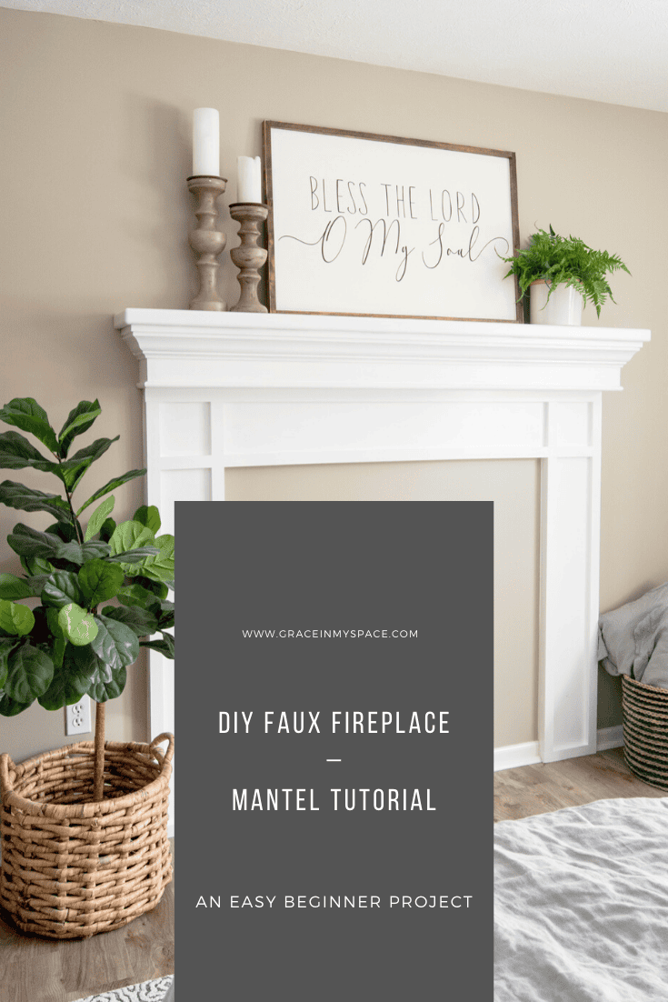 DIY Faux Fireplace Mantel Tutorial