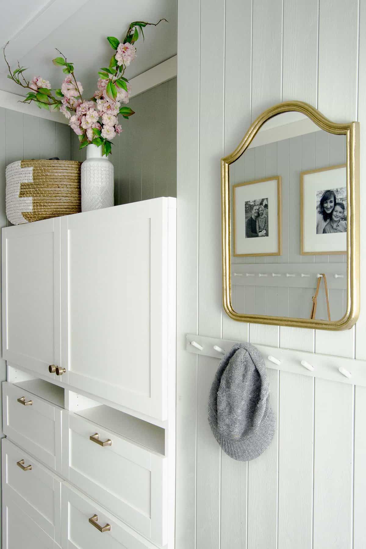 Small mudroom storage ideas.