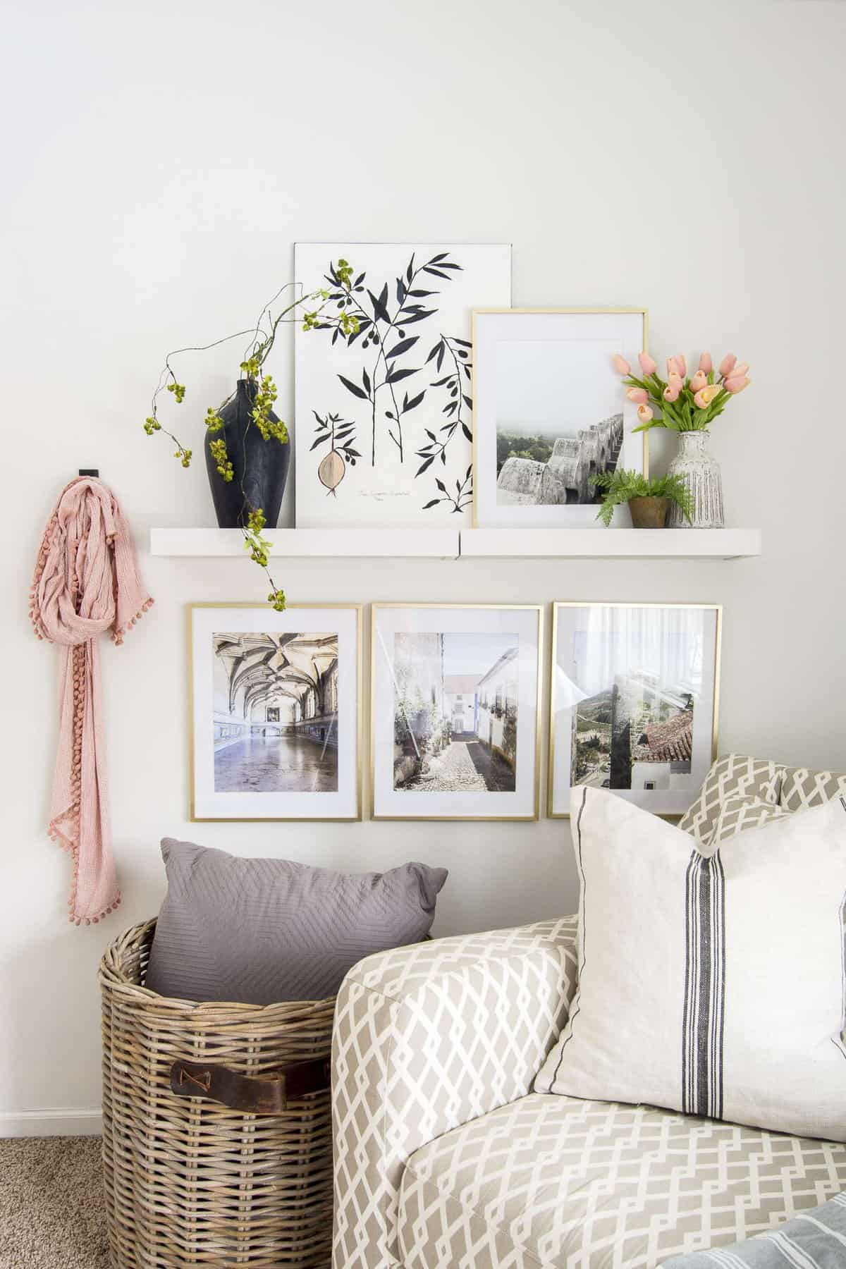 Pop of color in the spring bedroom.