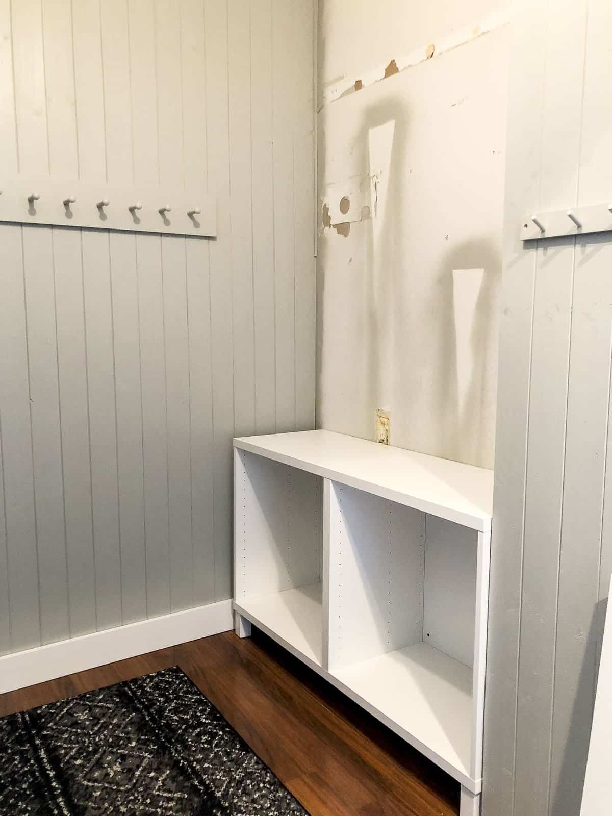 BESTA buffet as a mudroom built in.