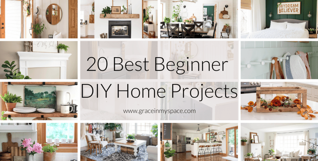 Updating your home into a haven is so rewarding! Here are 20 DIY home projects that even beginners can tackle with confidence. Tutorials included!