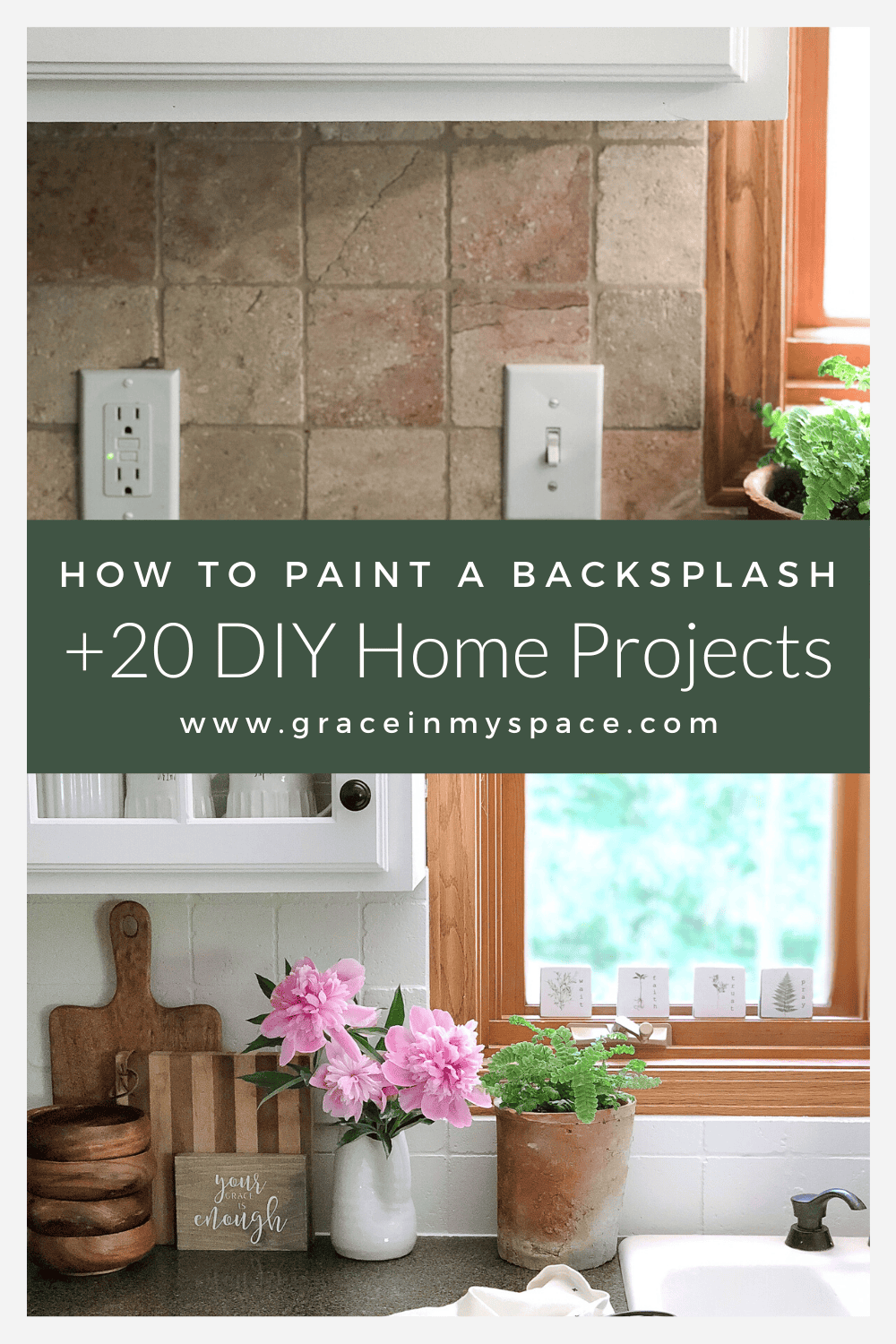 DIY Home Projects, painting a tile backsplash