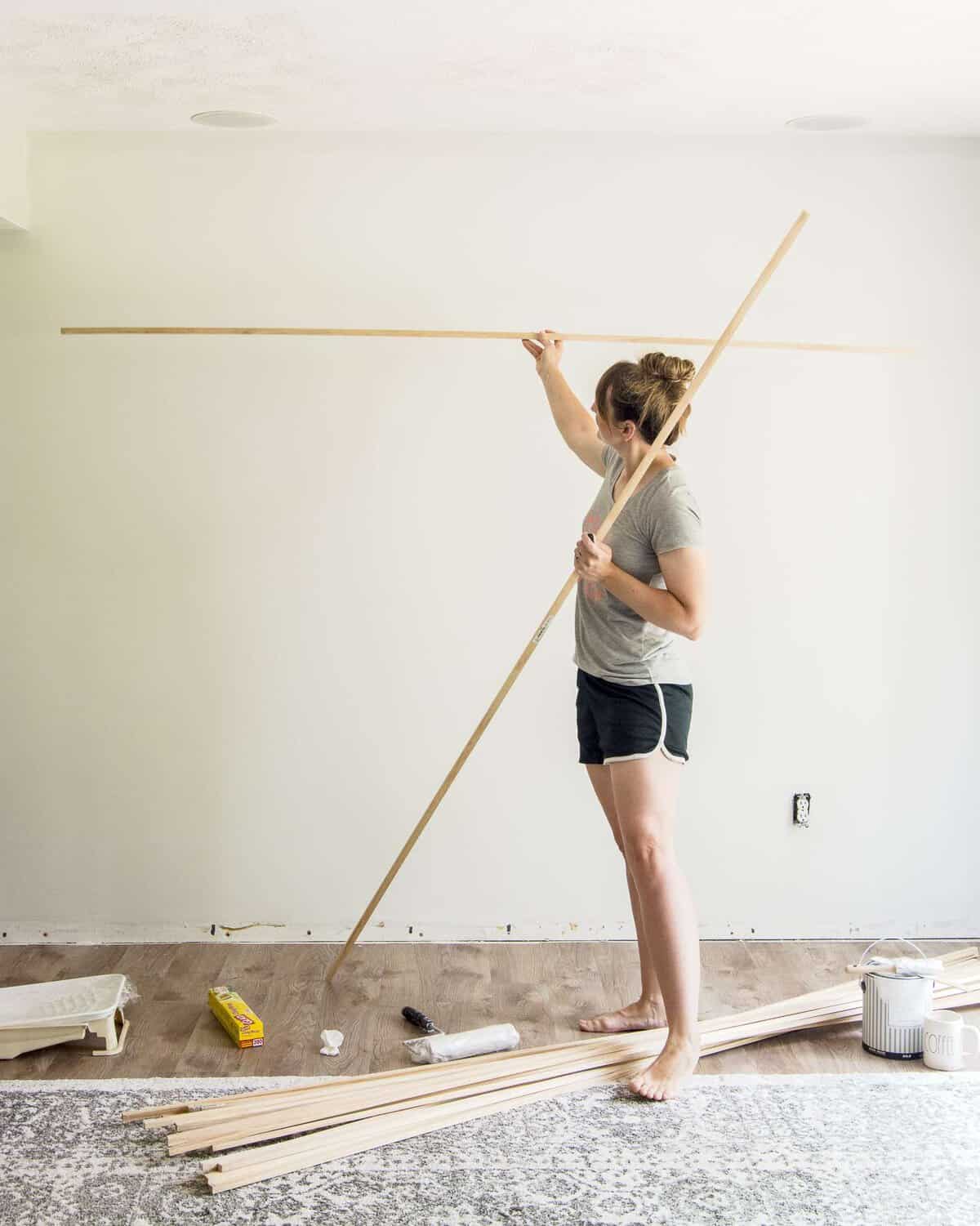 DIY Accent Wall Tutorial Using Simple Wall Moulding - Grace In My Space