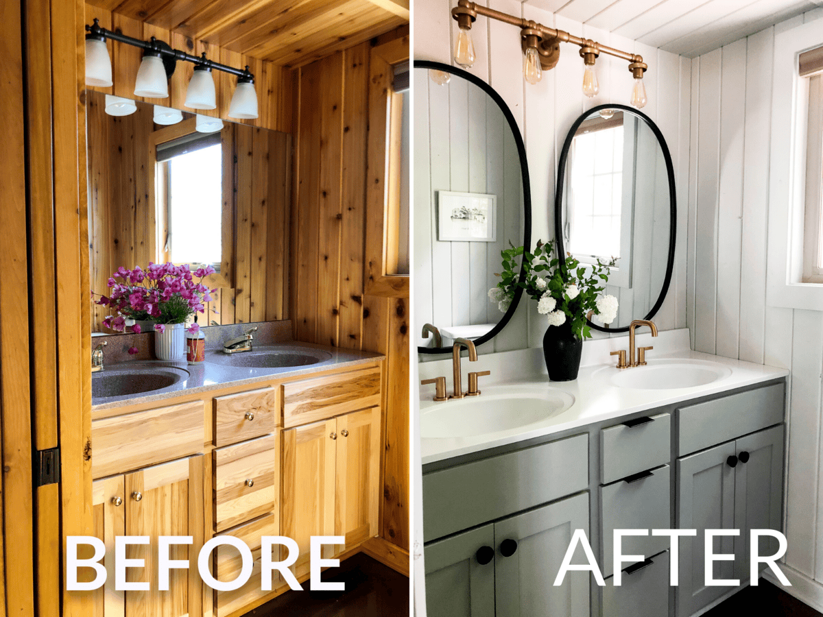 DIY Easy Bathroom Makeover Transformation