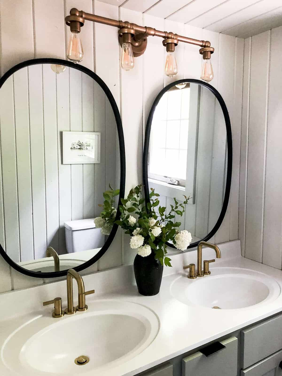 Budget small bathroom remodel.