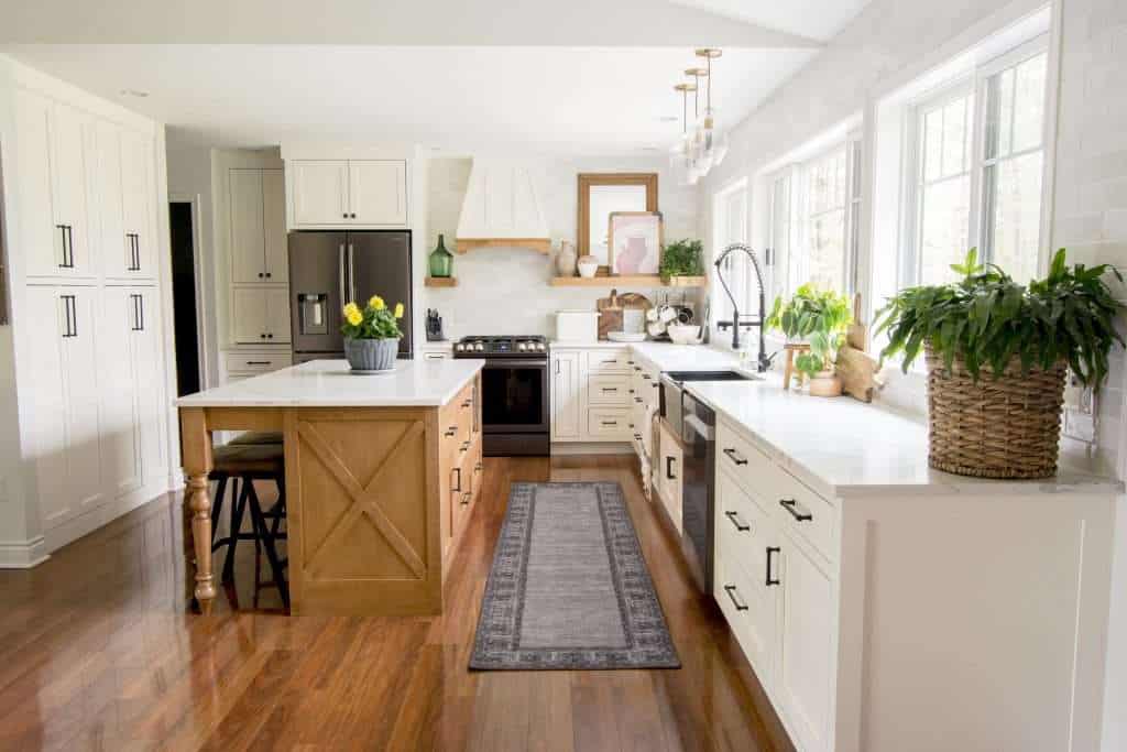 From white laminate kitchen to a green and white two-toned kitchen -  Cuckoo4Design