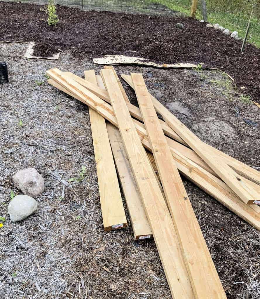 Wood for raised garden beds.
