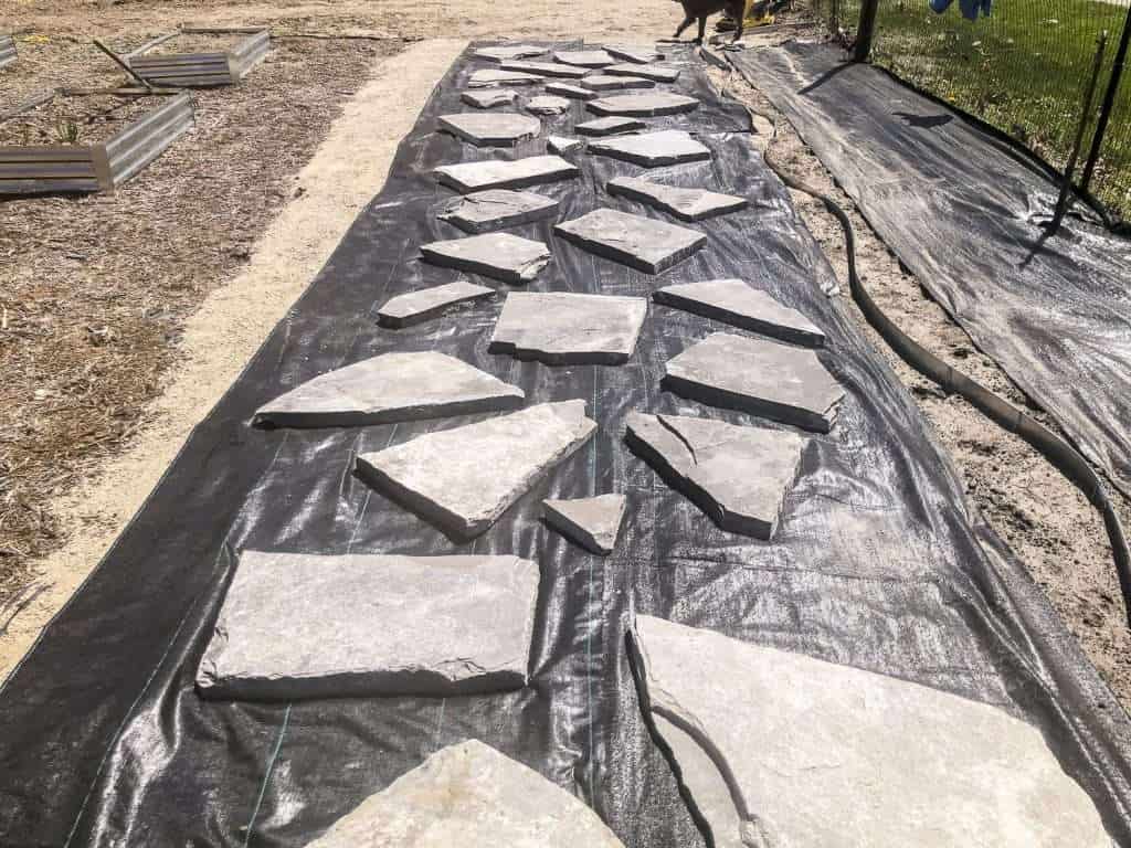 Flagstone paver pattern.
