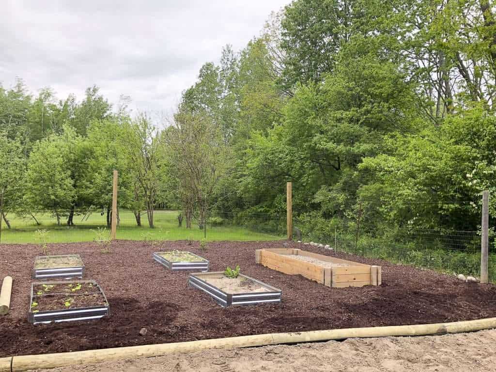 Raised garden beds.