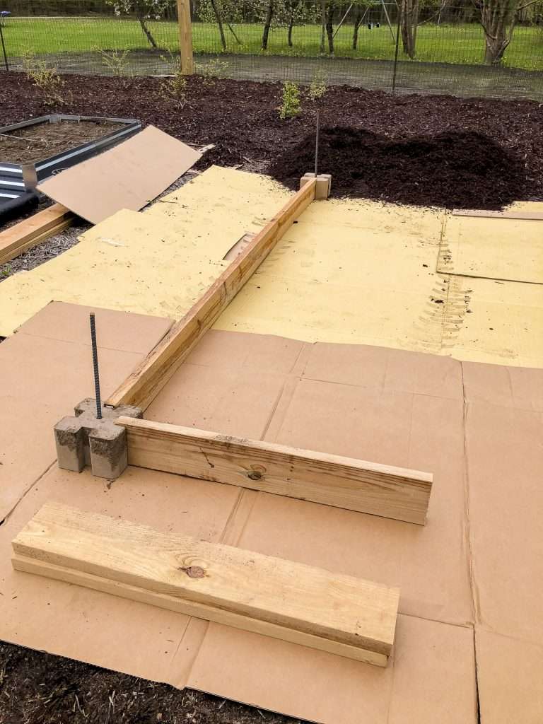 Creating corners on a raised bed.