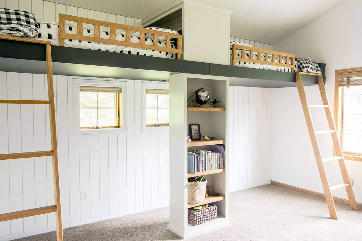 How to Modernize A Double Loft Bed with Paint - Grace In My Space