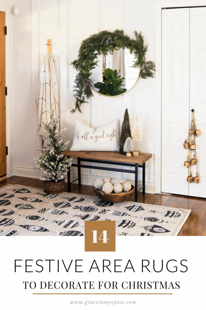 Festive Entryway Christmas Area Rugs