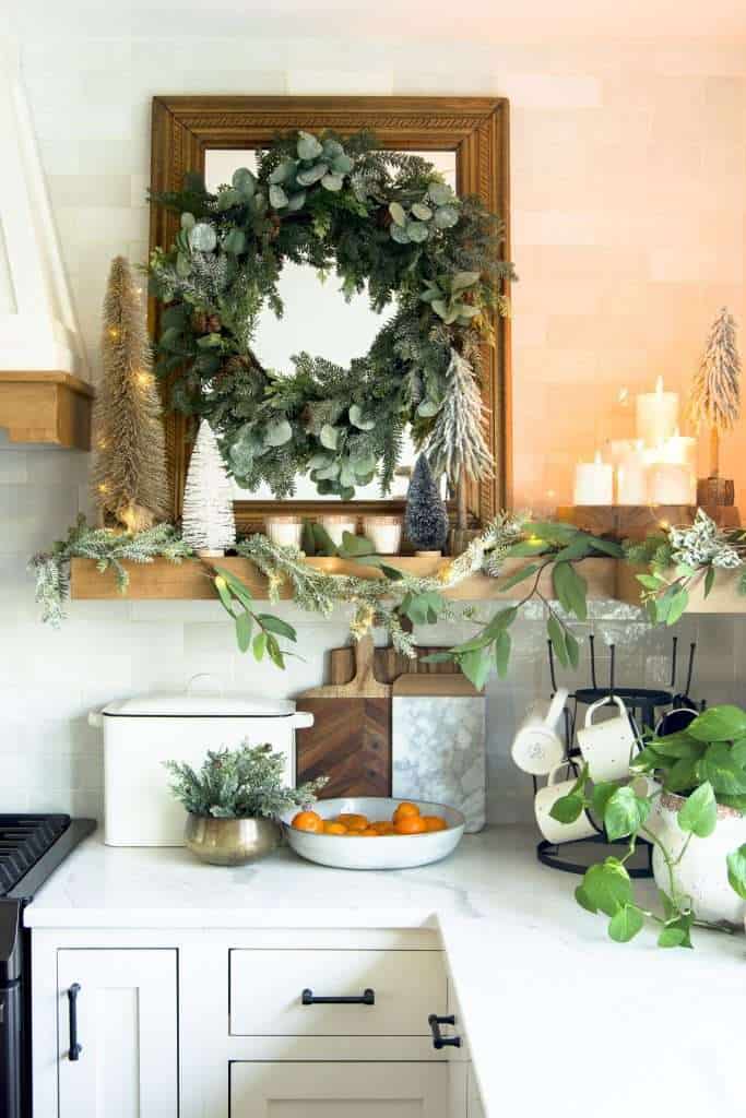 Christmas shelf decor