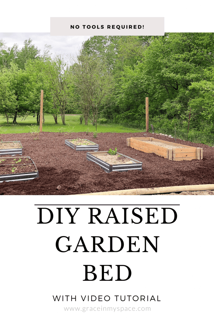 DIY raised garden bed.