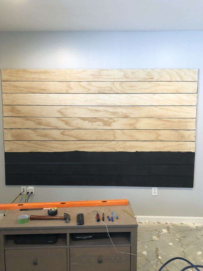 DIY Shiplap painting.