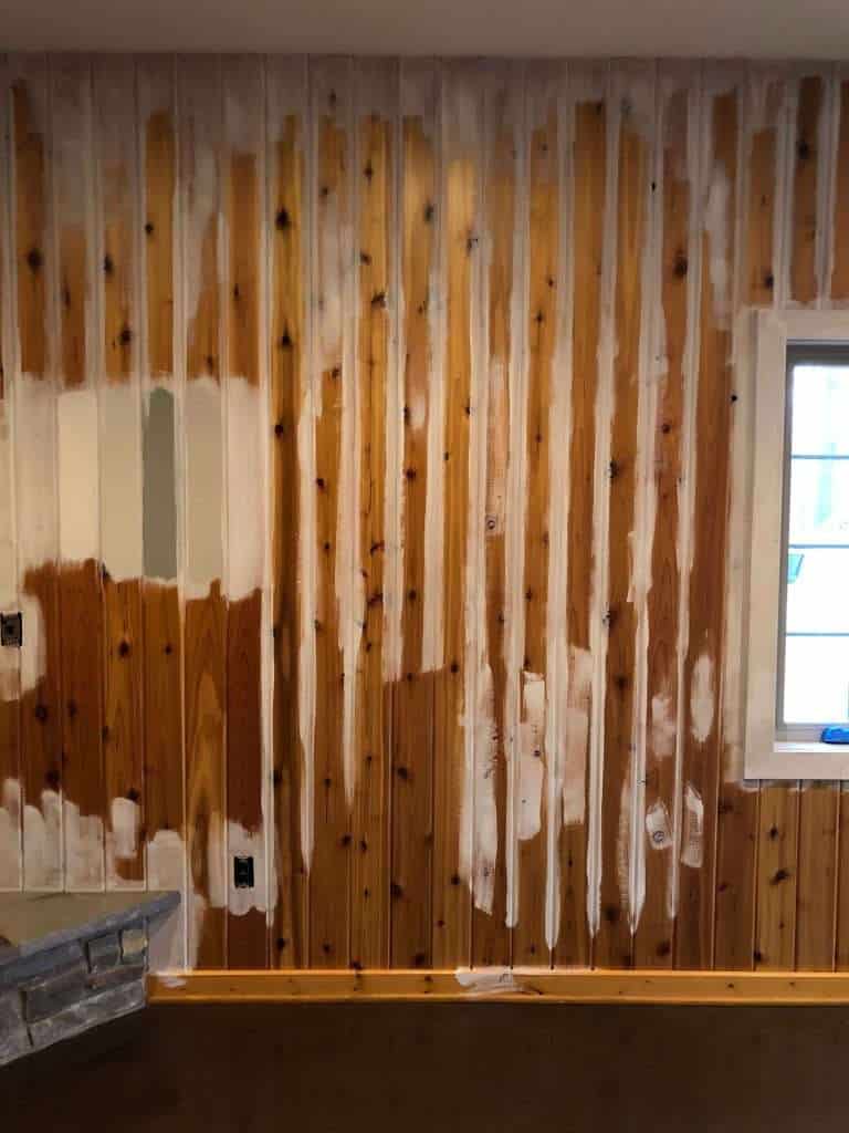 How to paint shiplap cracks.