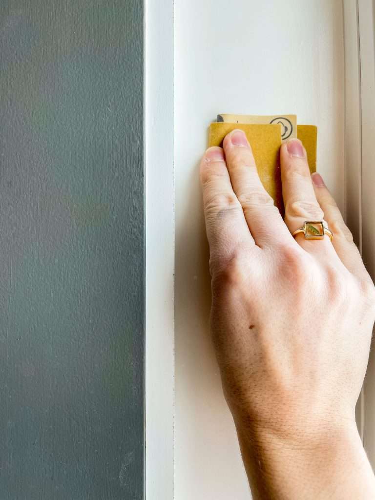 How to paint trim without brush strokes by sanding well.