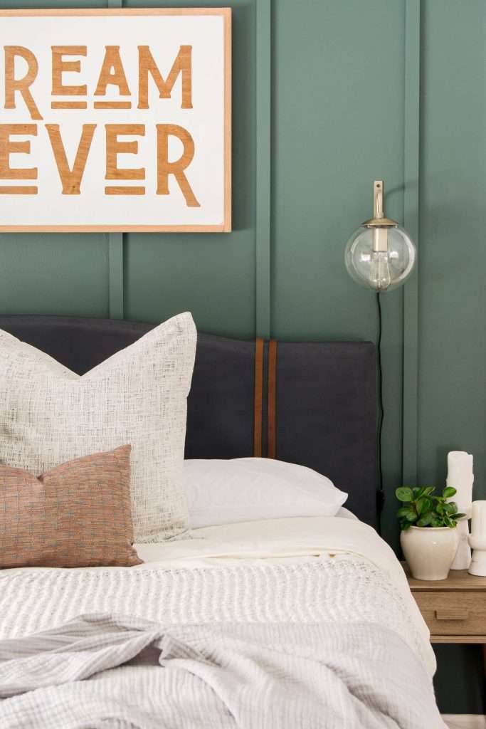 DIY upholstered bed frame makeover.