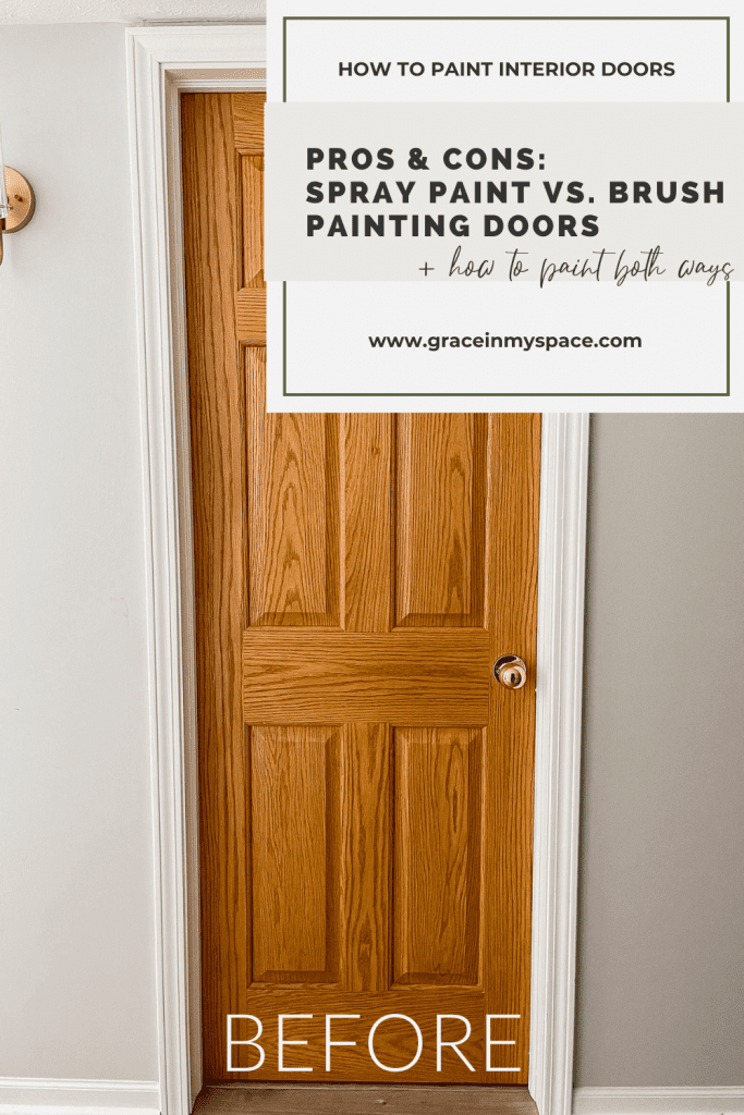 Spray Paint vs. Brush Hand Painting on Interior Doors - Grace In My Space