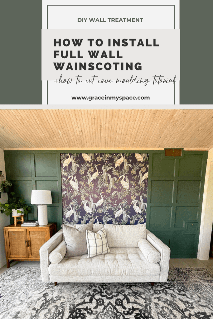 How to Install Full Wall Wainscoting with Cove Moulding