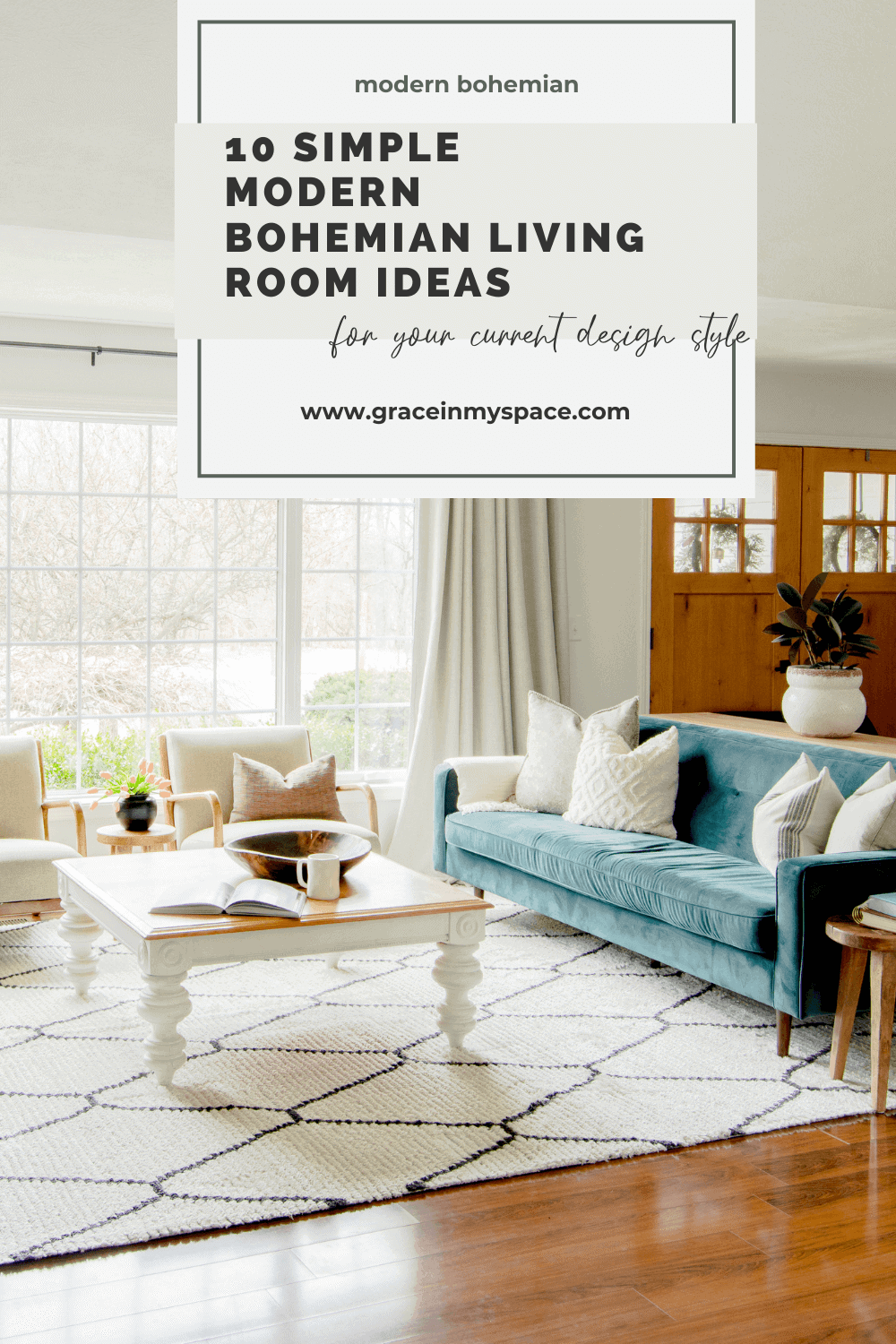 10 Simple Modern Boho Living Room Ideas | Grace In My Space