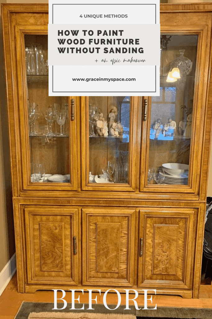 Paint Wood Furniture Without Sanding, How To Paint A China Cabinet Without Sanding