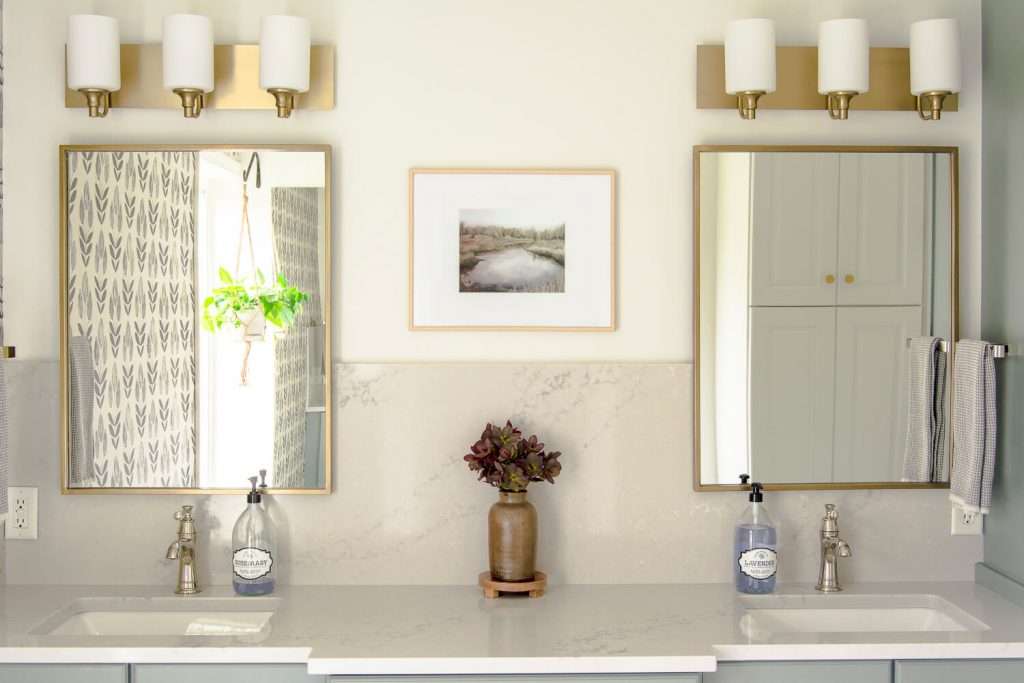 How To Mix Metals In Bathroom Finishes Grace My Space - Mixing Brushed Nickel And Chrome In Bathroom